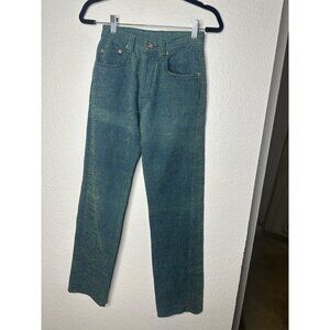 Pulse by Johnny B Green Blue Striated textured  5 Pocket Jean Style Pants 26